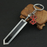 Manga Berserkers Sword Keychain – Zinc Alloy Pendant, Hypoallergenic, Perfect Gift for Fans