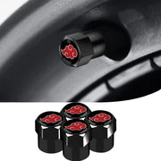 Naruto Anime Uchiha Black Tire Valve Caps – 4Pcs Car Valve Stem Caps for Cars, Bikes, Trucks & Motorcycles