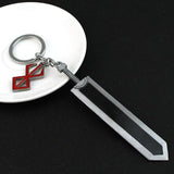 Manga Berserkers Sword Keychain – Zinc Alloy Pendant, Hypoallergenic, Perfect Gift for Fans